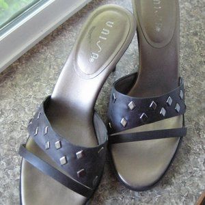 Unisa Kotha Black Studded Heels 7-1/2